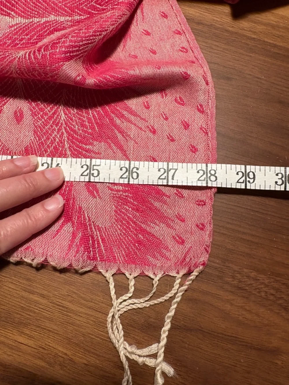 100% cashmere pashmina - peacock feather pattern